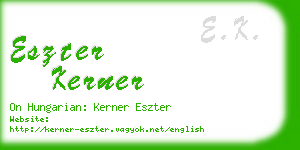 eszter kerner business card